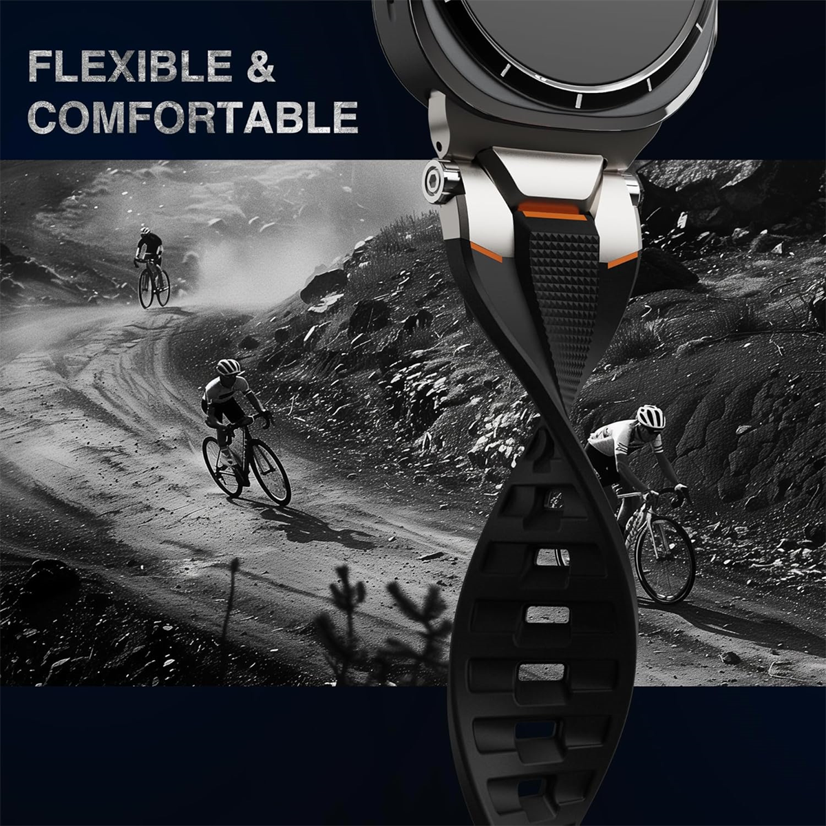 ULTIMAL TPU Metal Watch Band for Samsung Galaxy Watch Ultra 47mm