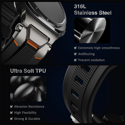 ULTIMAL TPU Metal Watch Band for Samsung Galaxy Watch Ultra 47mm