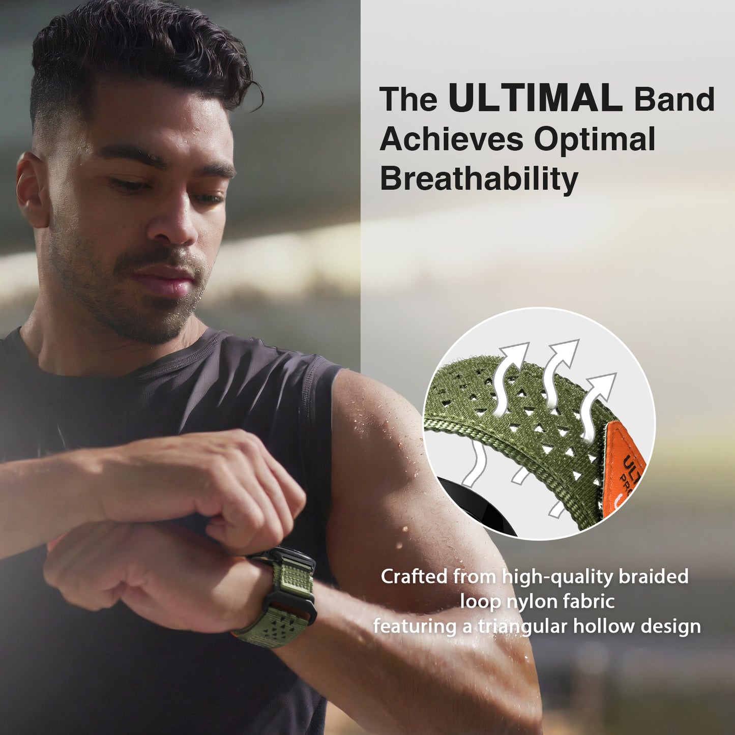 ULTIMAL Sport Nylon Watch Bands for Samsung Galaxy Watch Ultra 47mm (2024）