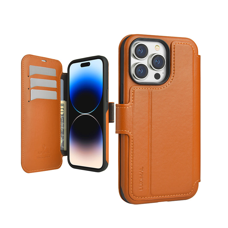 Ultimal Compatible With IPhone Microfiber Leather Flip Cover with Card Holder